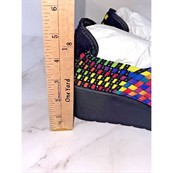 Steven By Steve Madden Womens Betsi Multicolor Stretch Woven Wedge Shoes Size 9 - Picture 9 of 11